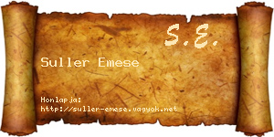 Suller Emese névjegykártya